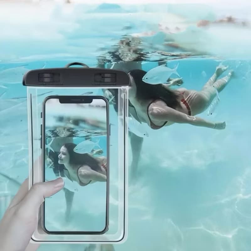 Capa para Celular com Cordão de Segurança para Praia e Piscina
