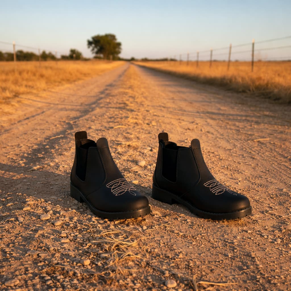 Bota Jeca de Menino Infantil Bordada Country Jequinha Confortável Rodeio Estilosa 20 /34 .