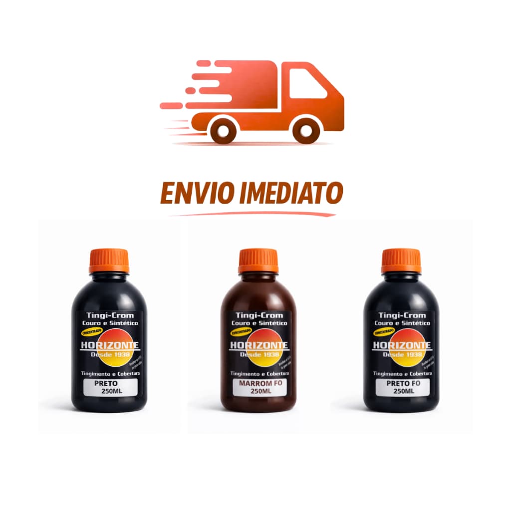 Tinta Para Couro 250ml Courino Sintético Banco de Carro Sofá Sapato Horizonte Tingi - Crom
