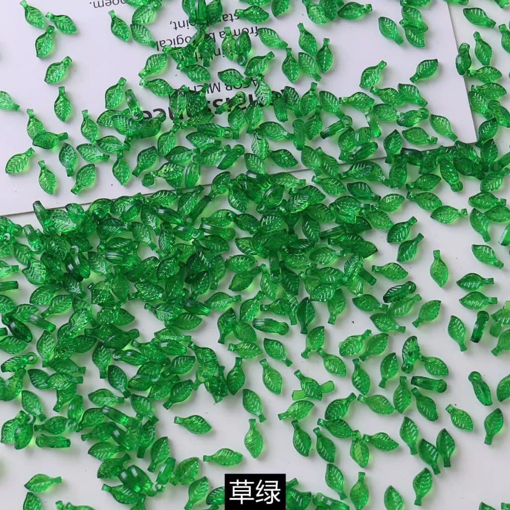 Pingente de Folha em Acrílico 100 Unidades Aplicável a vários acessórios de pulseira de moda de xinxin