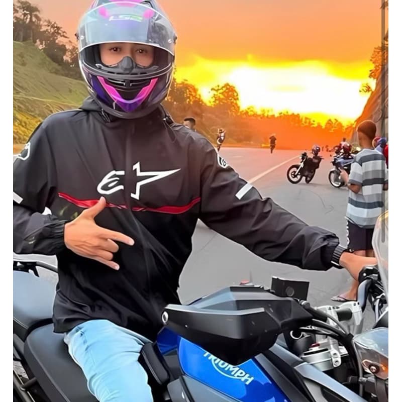 corta vento impermeável motociclismo - unissex