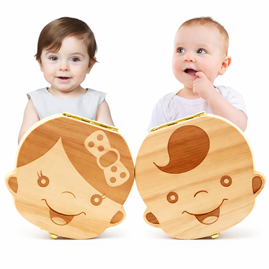 Estojo Porta Dente Leite Caixinha Infantil  menina menino artesanal madeira pinos .