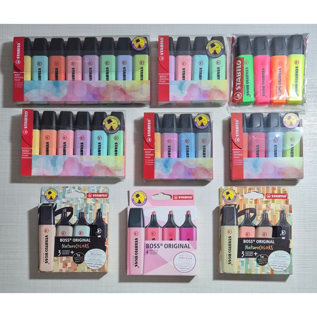 Marca Texto Stabilo Boss Diversos C/23, C/15, C/10, C/8, C/6 ou C/4 Cores - Original