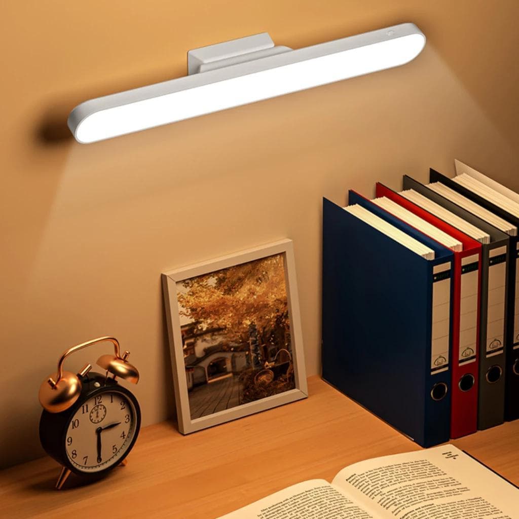 Lâmpada de Mesa Magnética USB | Luz de Leitura Recarregável | Proteção Ocular para Estudos