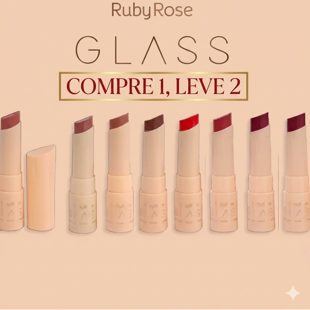 Batom Creamy Matte Ruby Rose - Alta Cobertura-Compre 1 Leve 2🎁