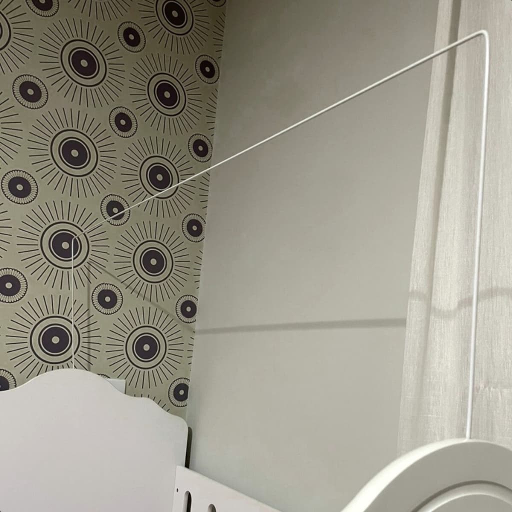 Haste Para Berço Americano 1,30m Varão Suporte Mosquiteiro Ferro Resistente Proteção Anti-Inseto