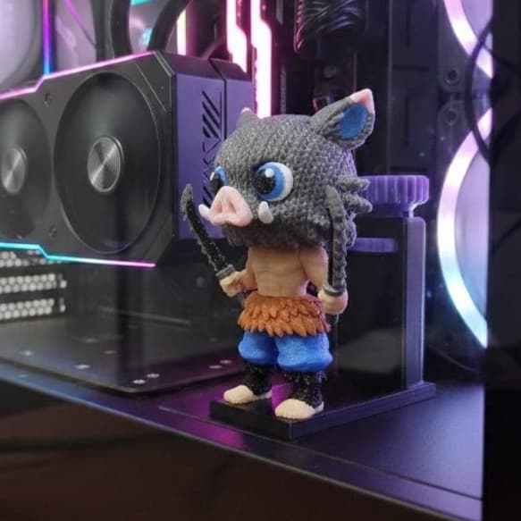 SUPORTE PARA PLACA DE VIDEO NVIDIA AMD INOSUKEHASIBIRA DEMON SLAYER ALTURA MÁXIMA 12 CM ALTURA MÍNIMA 8 CM