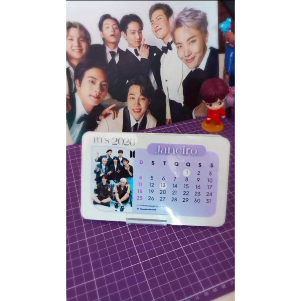 Calendário card  2026 BTS Personalizado