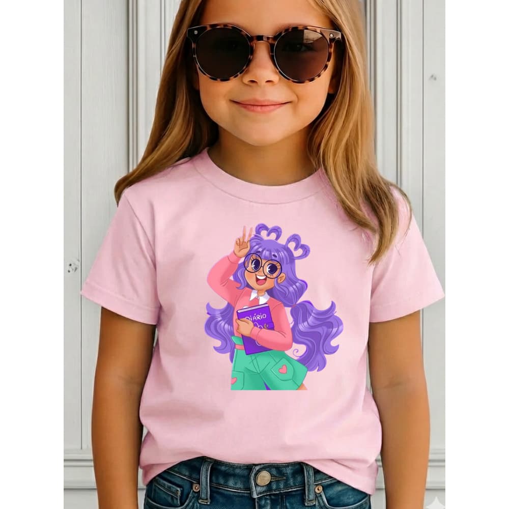 Camiseta Infantil Feminino Personagem Diário de Uma Princesa Desastrada Look Blusa Casual Presente