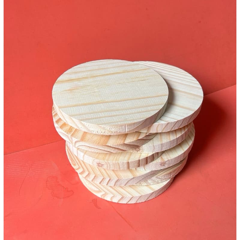Kits Tabuas 18 cm Redonda De Madeira Pinus Petisqueira