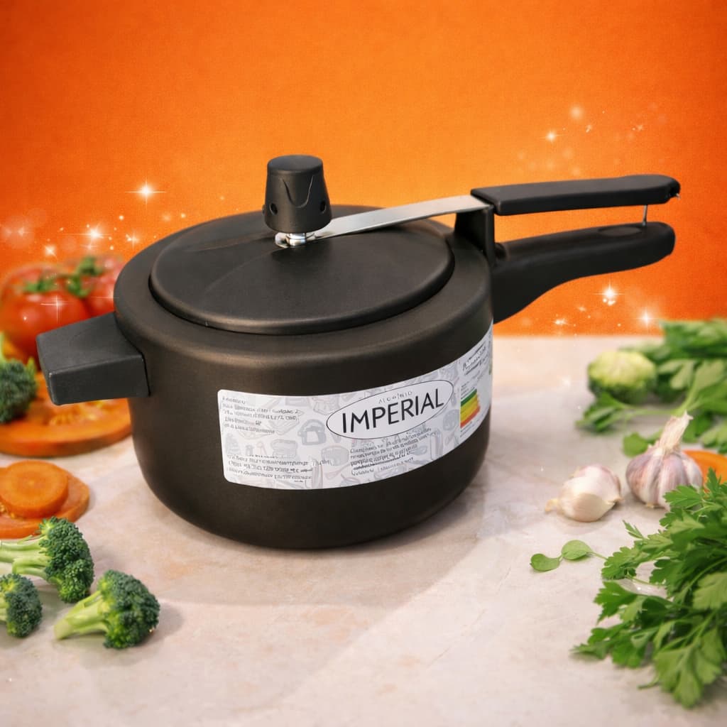 Panela de Pressão 2 Litros Antiaderente de Alumínio Cabo Reforçado Resistente Pequena Selo Inmetro