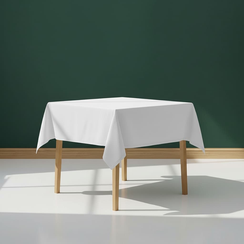 Kit Com 5 Toalhas De Mesa Oxford Lisa 1,5mX1,5m e 2,5mX2,5m 4, 6 e 8 Lugares Com Bainha Buffet Festa