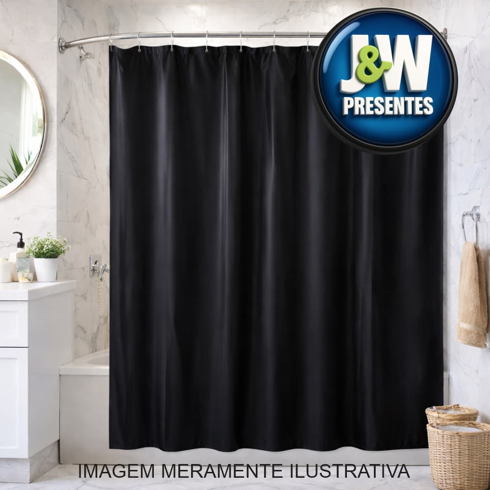 Cortina para Box 100% PVC 138cmx198cm – Impermeável, Anti Mofo e Fácil de Limpar