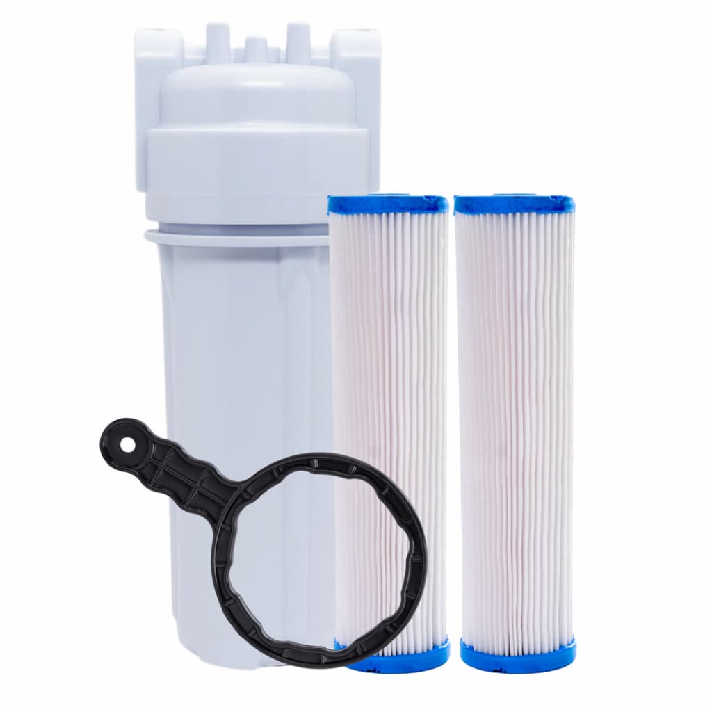 Filtro Caixa Dágua 2 Refil Plissado Lavável com Chave