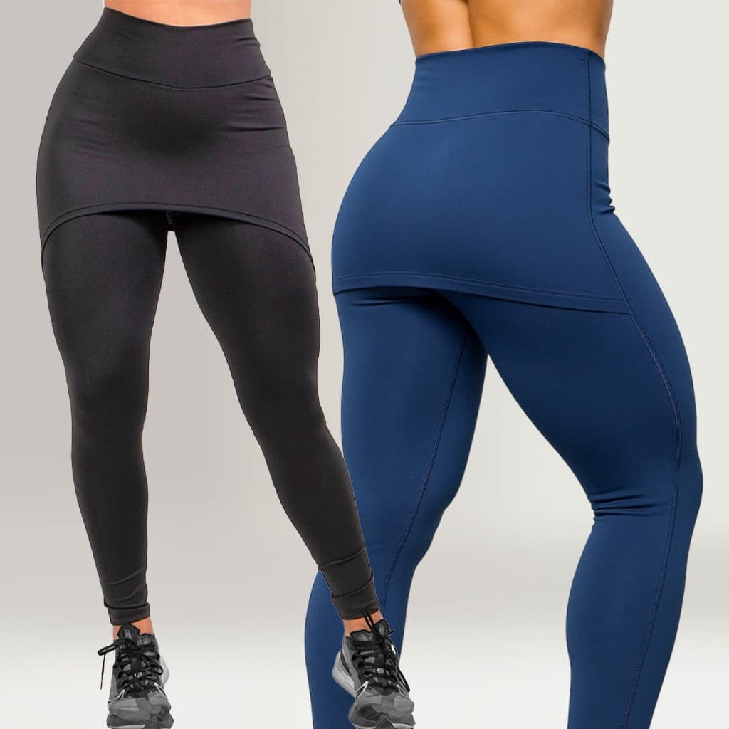 Calça Legging Fitness Tapa Bumbum Com Saia Embutida Academia Treino Conforto Crossfit