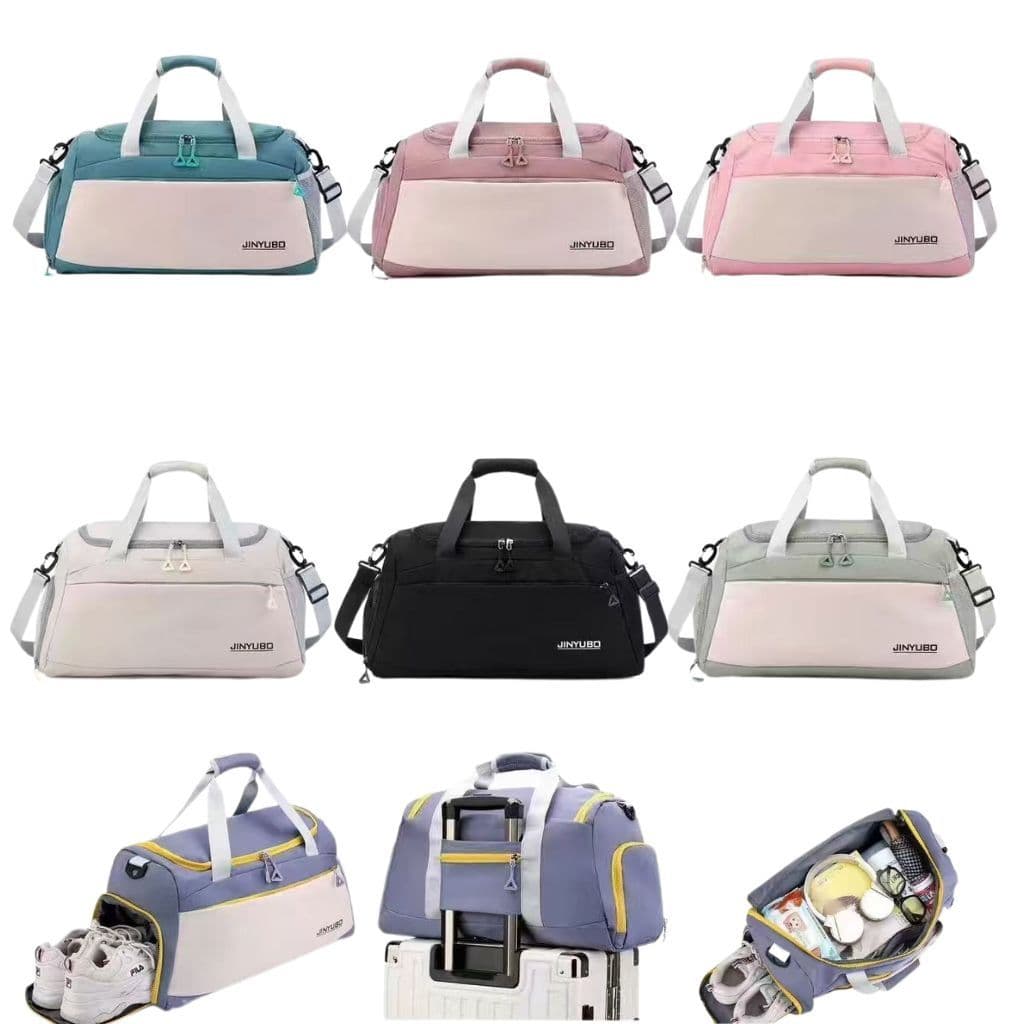 Bolsa de Viagem Esportiva Multifuncional Unissex com Compartimento para Calçados e Alça Transversal