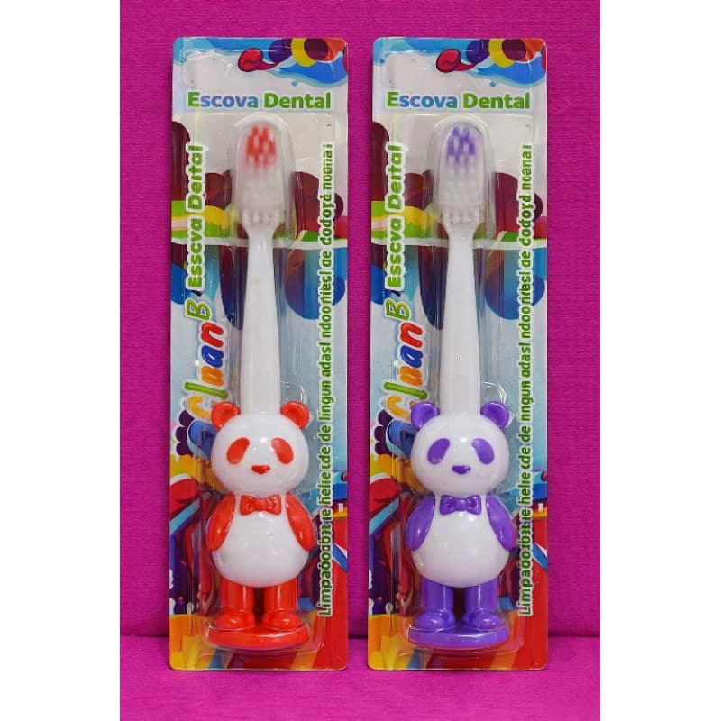 kit 2 escova de dente infantil- cores sortidas- variada- opções variadas variadas será enviada conforme o estoque..