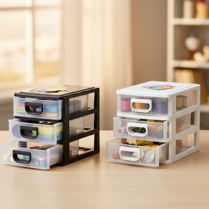 Gaveteiro Multiuso Organizador Porta Tudo Para Mesa Escritório