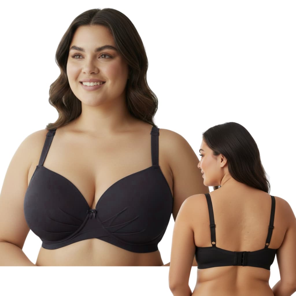 KIT 2 SUTIÃ PLUS SIZE BASE CRUZADA REFORÇADO UP COM BOJO