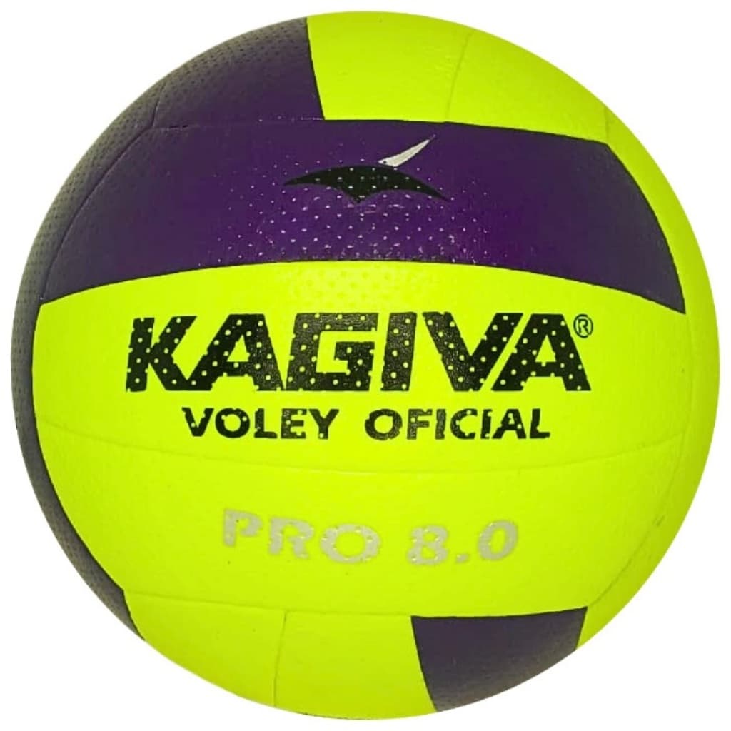 BOLA VOLEI KAGIVA 8.0 PRO OFICIAL - COR: AMARELO FLUOR/VIOLETA