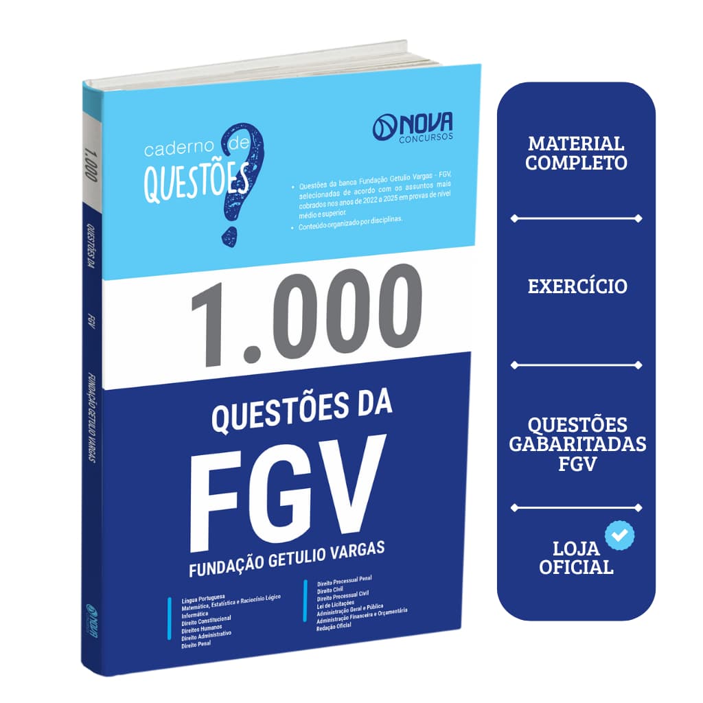 Livro 1.000 Questões Gabaritadas da FGV