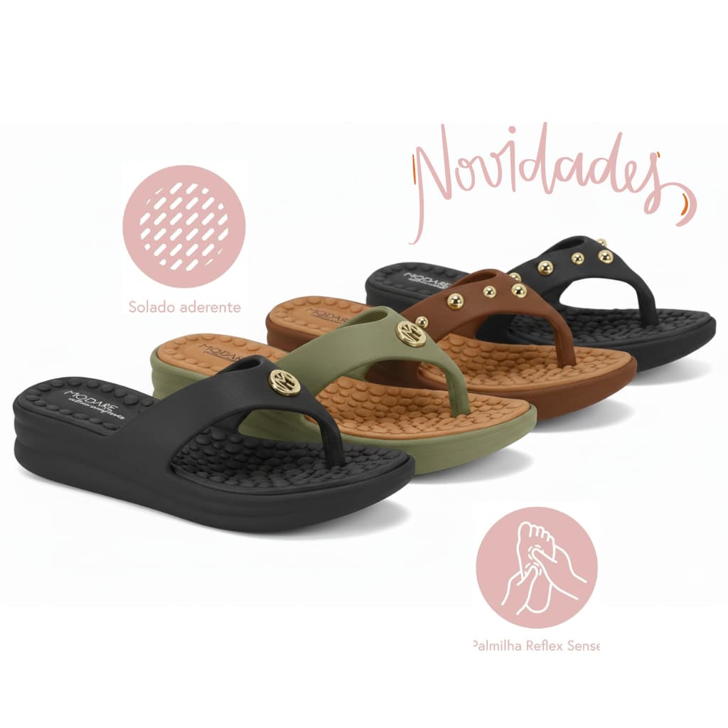 Tamanco de Dedo Modare Ortopédico Anatômico Plataforma Palmilha Massageadora EVA