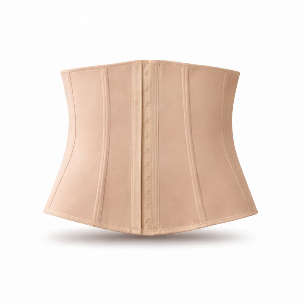 Cinta Feminina Modeladora Abdominal Lisa C/ 4 Barbatanas Afina Cintura Redutora De Medidas Alta Compressão