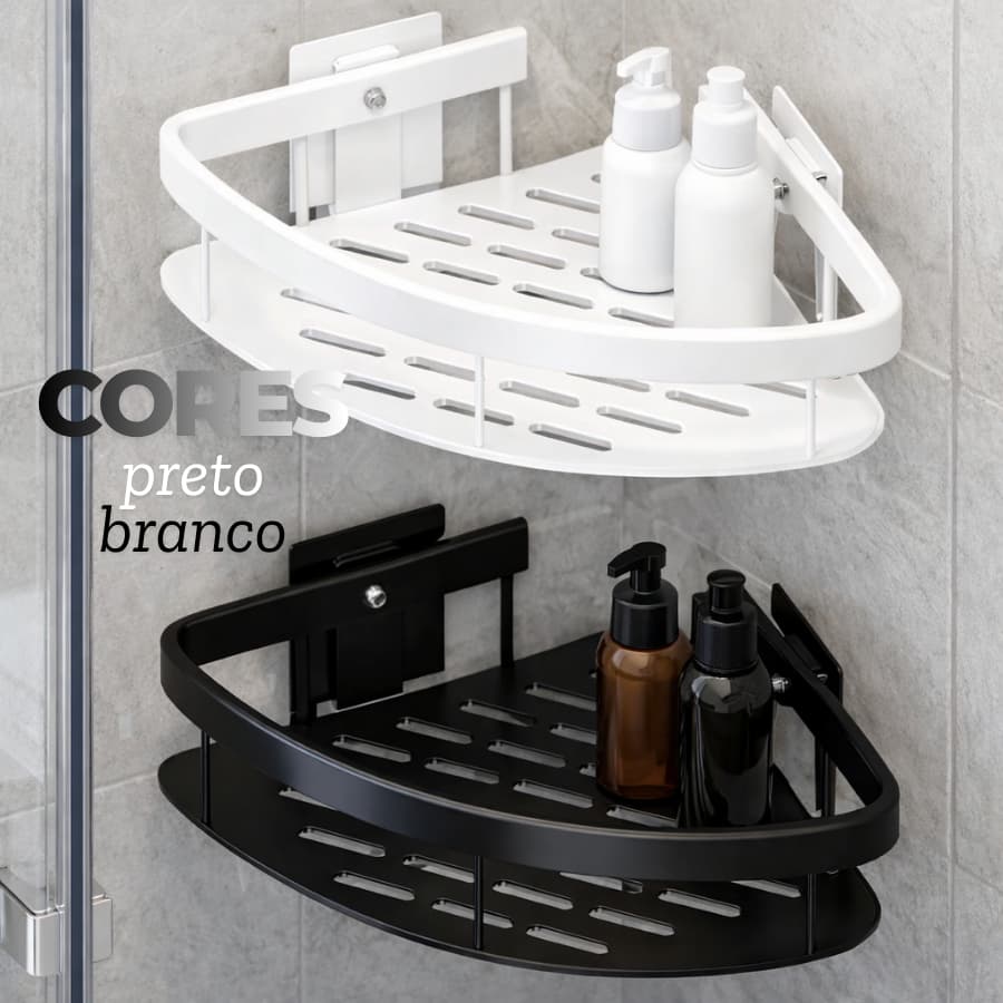 Suporte Organizador de Parede Adesivo Alta Resistência para Shampoo Banheiro e Cozinha