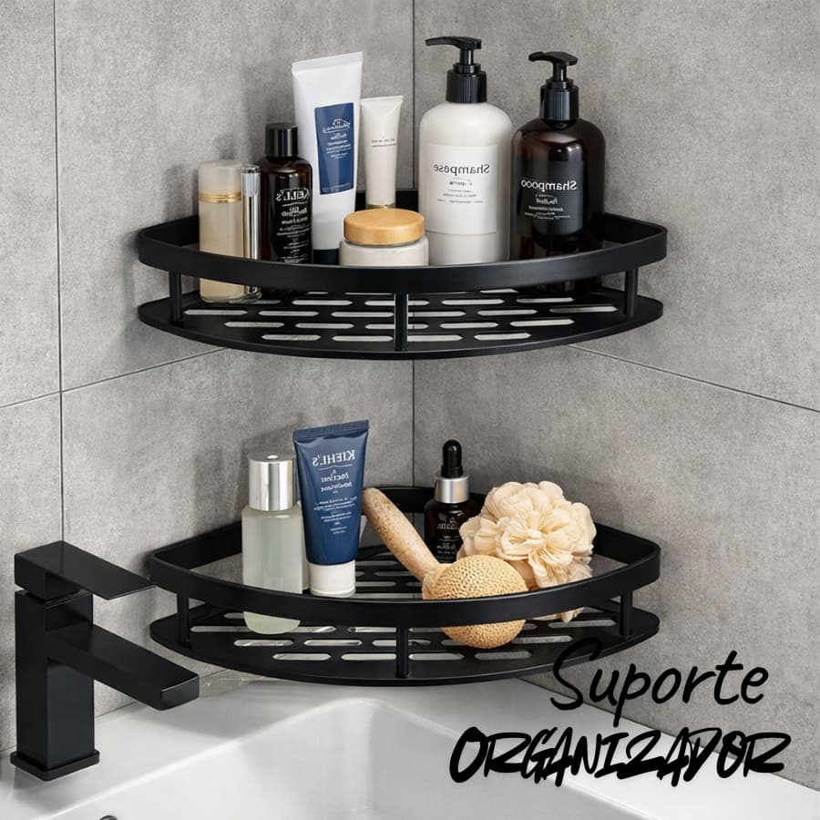 Prateleira de Parede Adesiva Alta Resistência para Organização de Shampoo no Banheiro e Cozinha