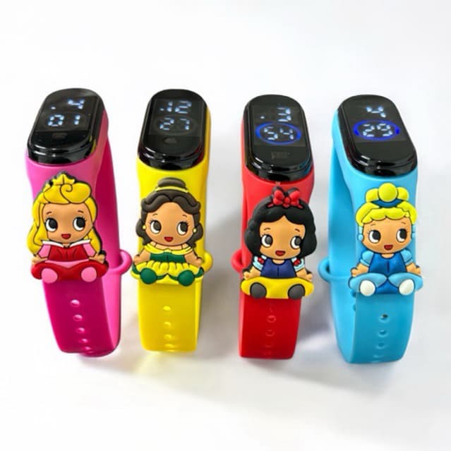 Kit de 10-30 Relógios Infantis Mini Princesas Led Digital à Prova D’água