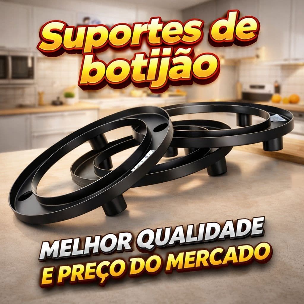 Suporte De Botijão De Gás Móvel Cor Preto /suporte para gás