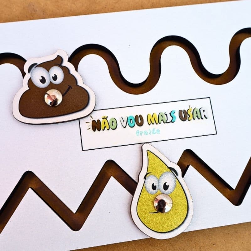 Painel psicomotor brinquedo educativo desfralde treinamento em MDF