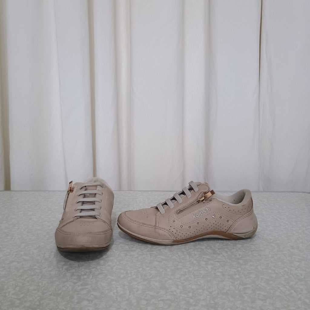 Sapatenis Feminino Bege / Nude Nº 35 Bazar Brechó Usado