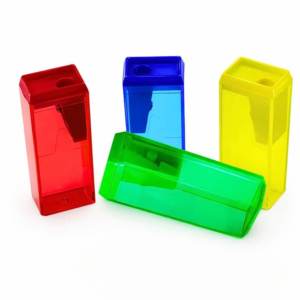 Apontador Plástico com Coletor Onda 1 Unidade Ideal para Escritório e Escola