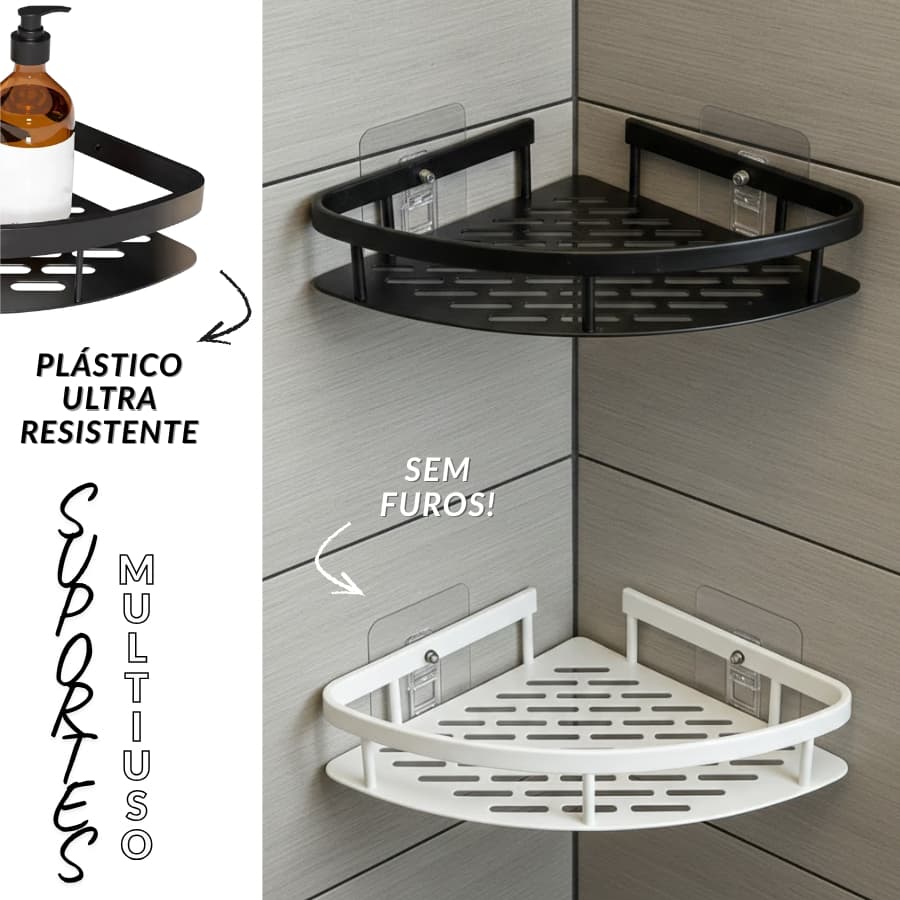 1/2 PEÇA Prateleira Suporte Multiuso De Parede Alta Resistência e Sem Furo Para Shampoo Banheiro