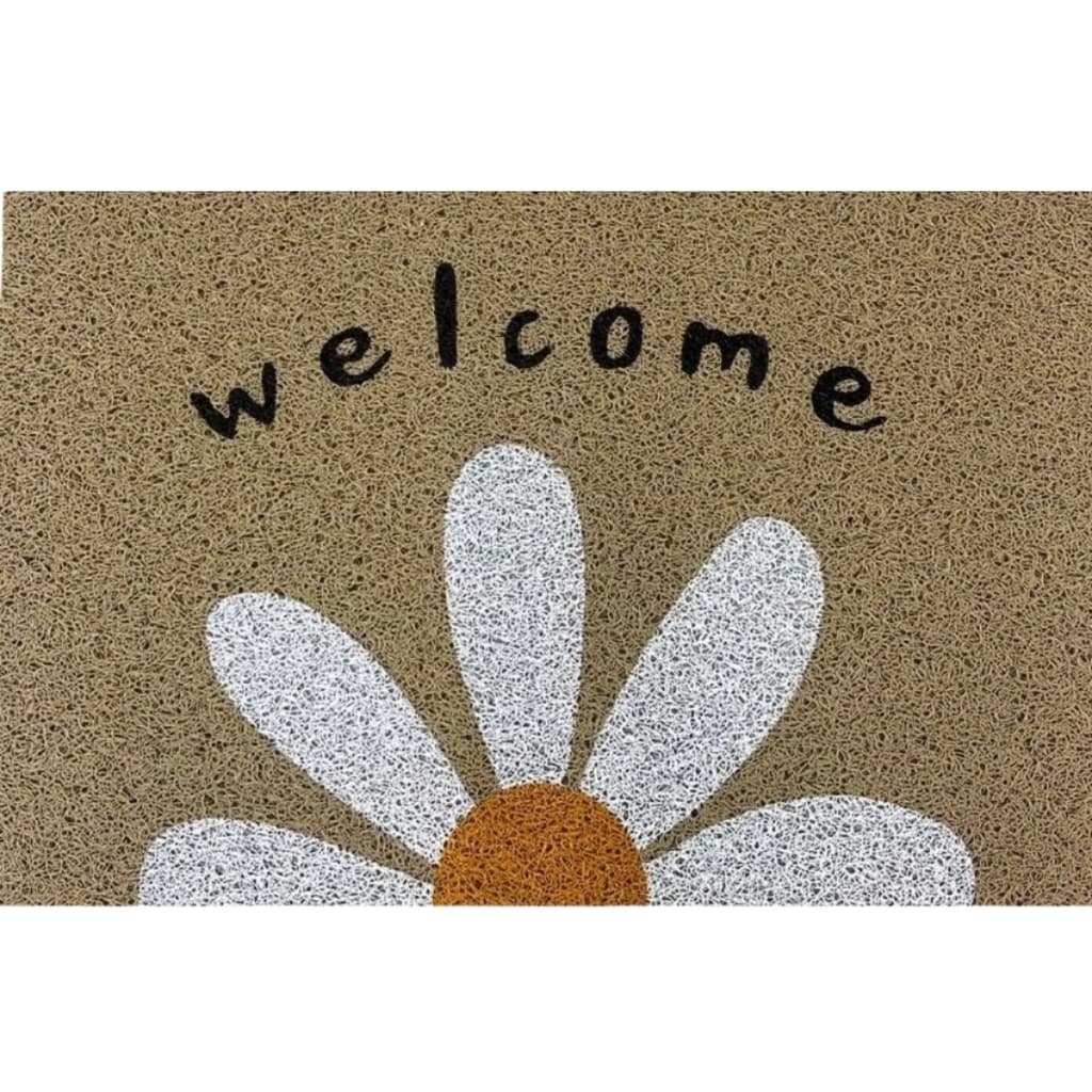 Tapete Porta Entrada Casa Capacho Vinil 40cm x 60cm Margarida