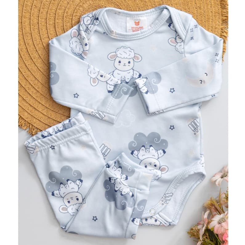 Conjunto Térmico  Bebê Pagão Longo Ovelha