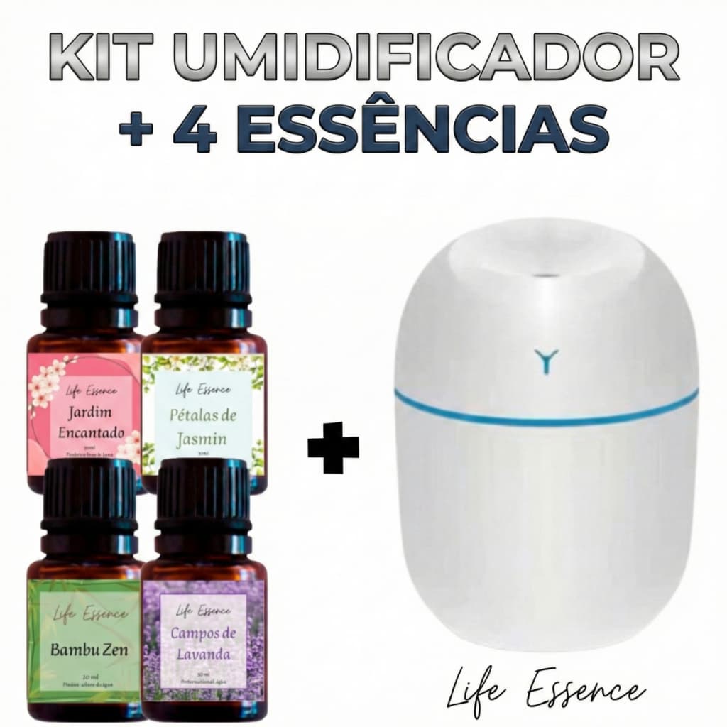 Difusor Aromático Egg 200ml para Quarto e Escritório + 4 Essências | Aromaterapia