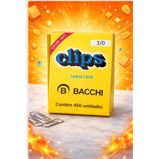 Clips 3/0 Galvanizado Bacchi C/450