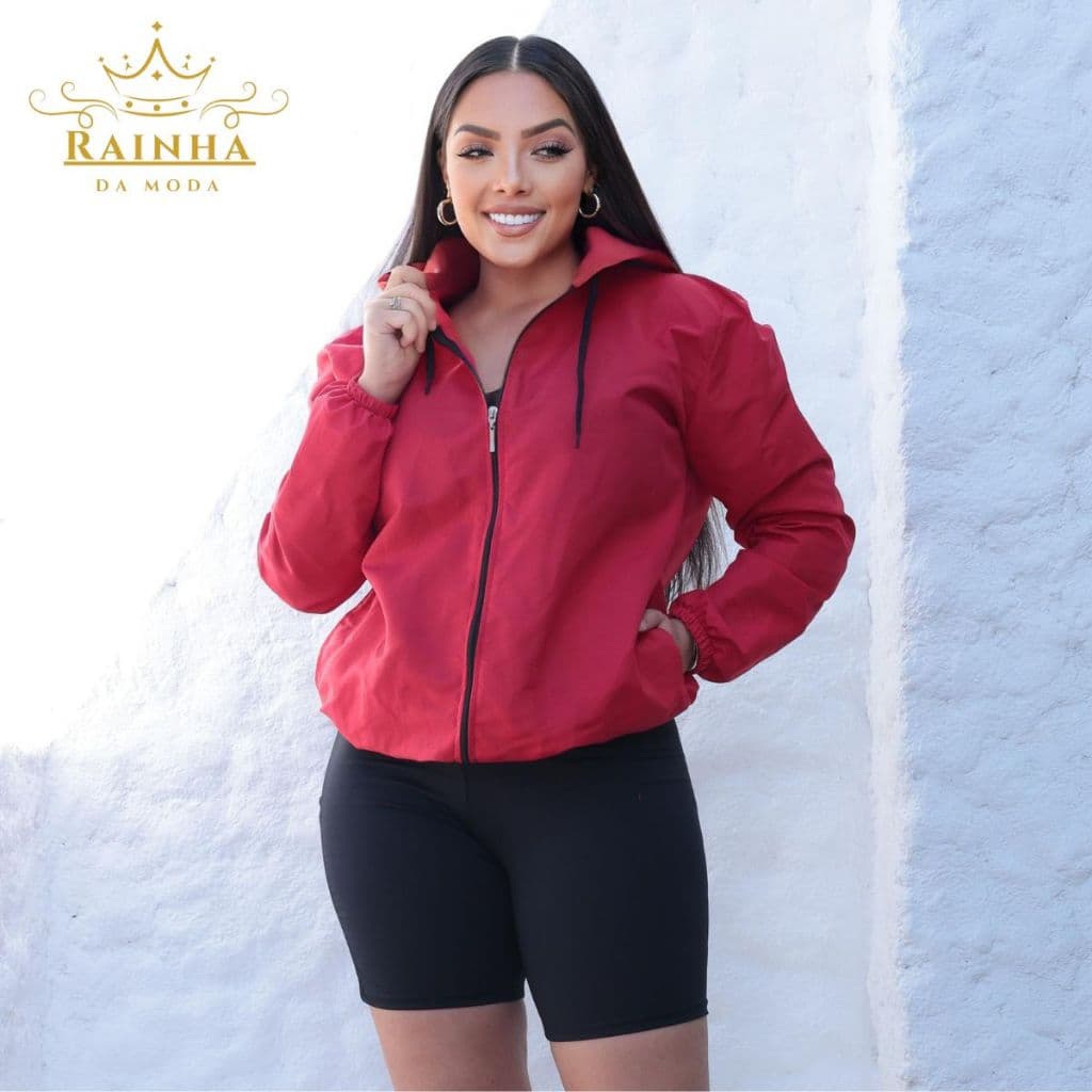 Jaqueta Feminina Corta Vento Tactel – Leve Confortável  Estilosa Secagem Rápida Casaco Com Capuz