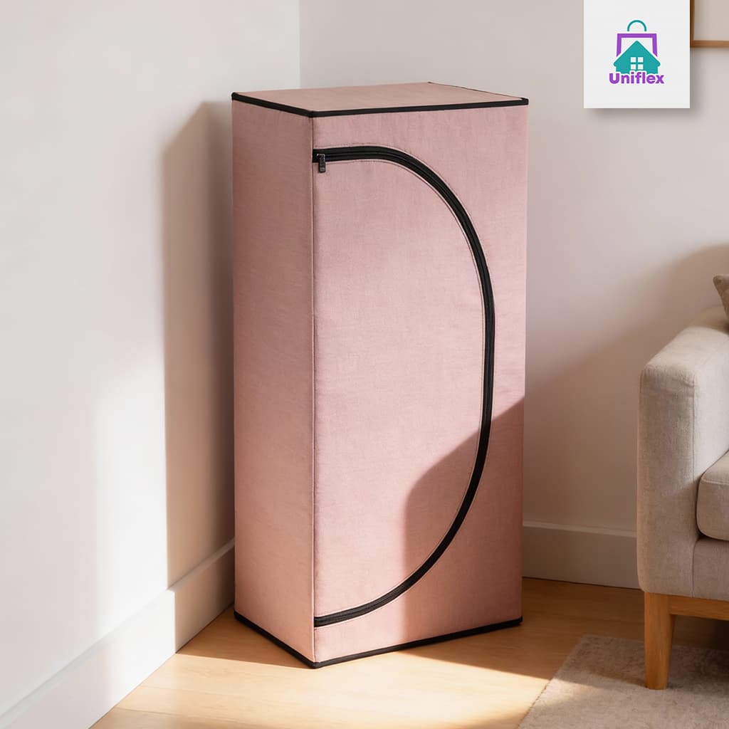 Sapateira Armário Organizadora Multiuso Adulto / Infantil de Corino Ziper, 4 Prateleiras Forradas Diversas Cores.