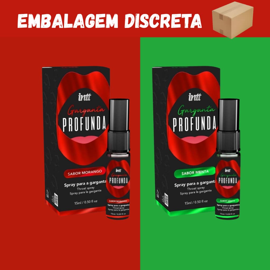 Garganta Profunda Intt - Sabor Morango, Menta ou Canela.