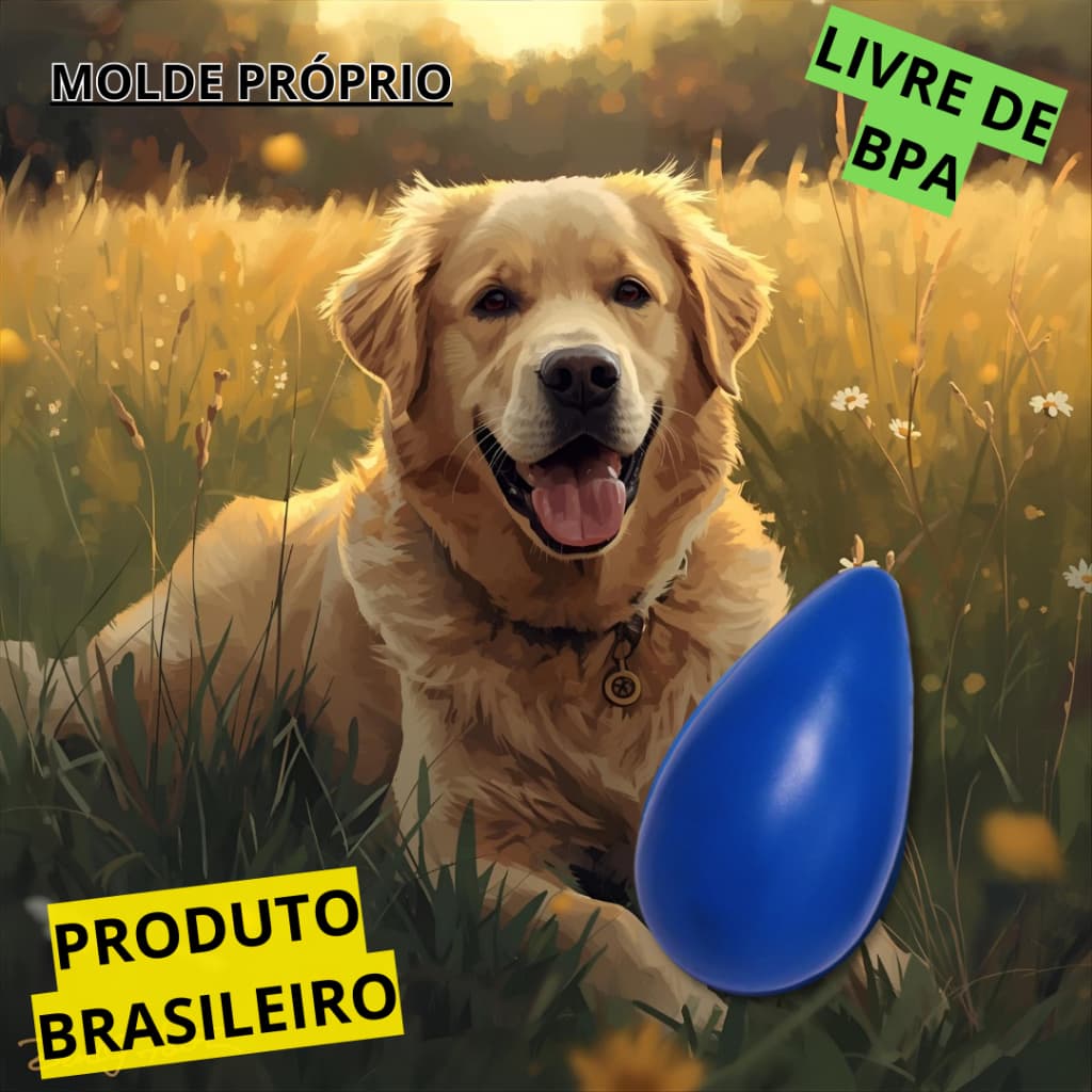 Brinquedo Interativo Mordedor Anti Stress Para Cachorro Ovo Maluco Porte Médio Pet