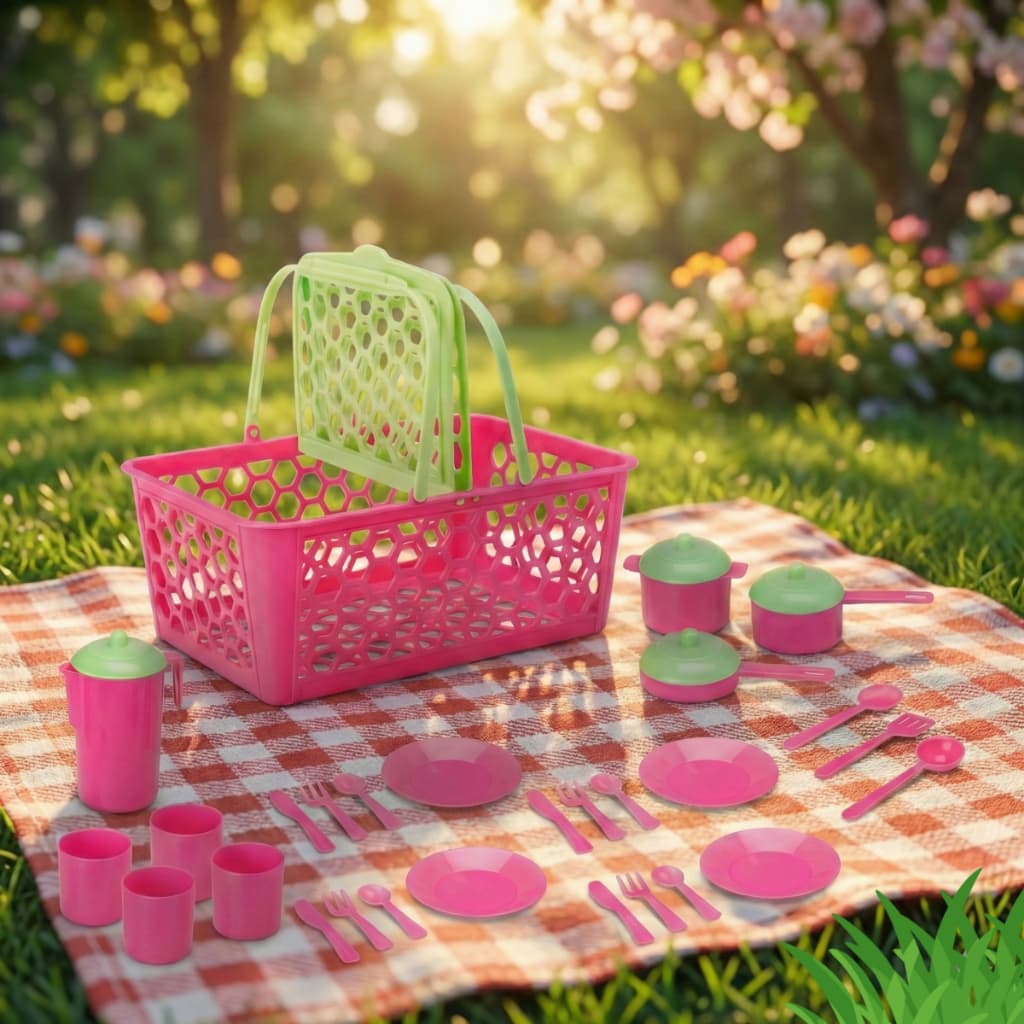 Cesta Leva Papinha Panelinhas Infantil Kit Cozinha Brinquedo