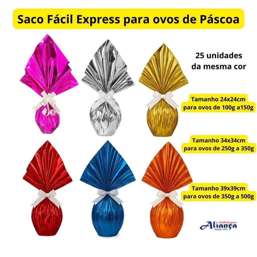 Saco Fácil Express BOPP para Ovos de Páscoa – Aliança