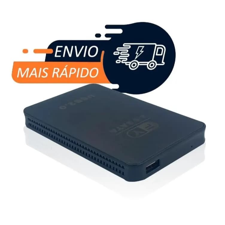 HD externo portatil CASE 60GB/80GB/120GB/ 160 GB/ 250GB / 320GB 3.0 velocidade 2,5 pol garantia e nf