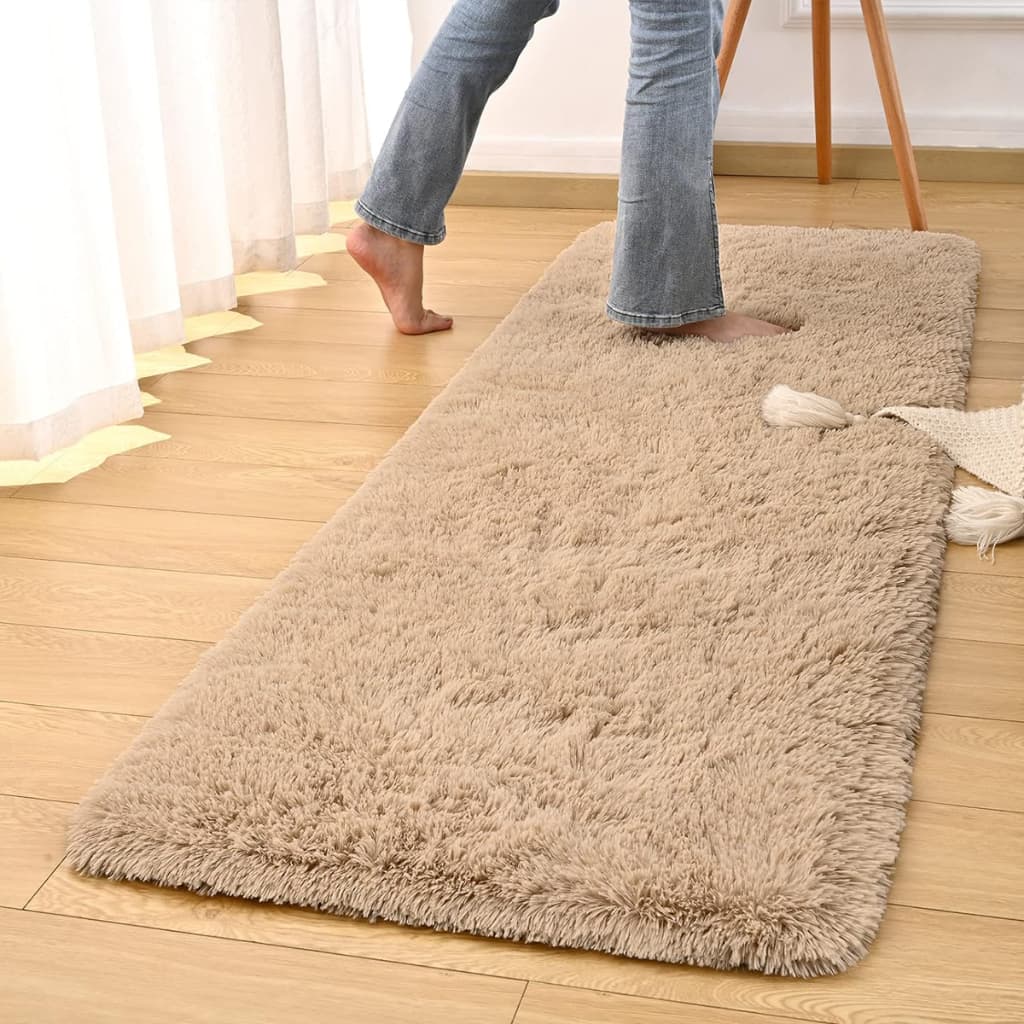 Tapete Passadeira 1,00 x 0,60 Antiderrapante Corredor Quarto Sala Felpudo Peludo