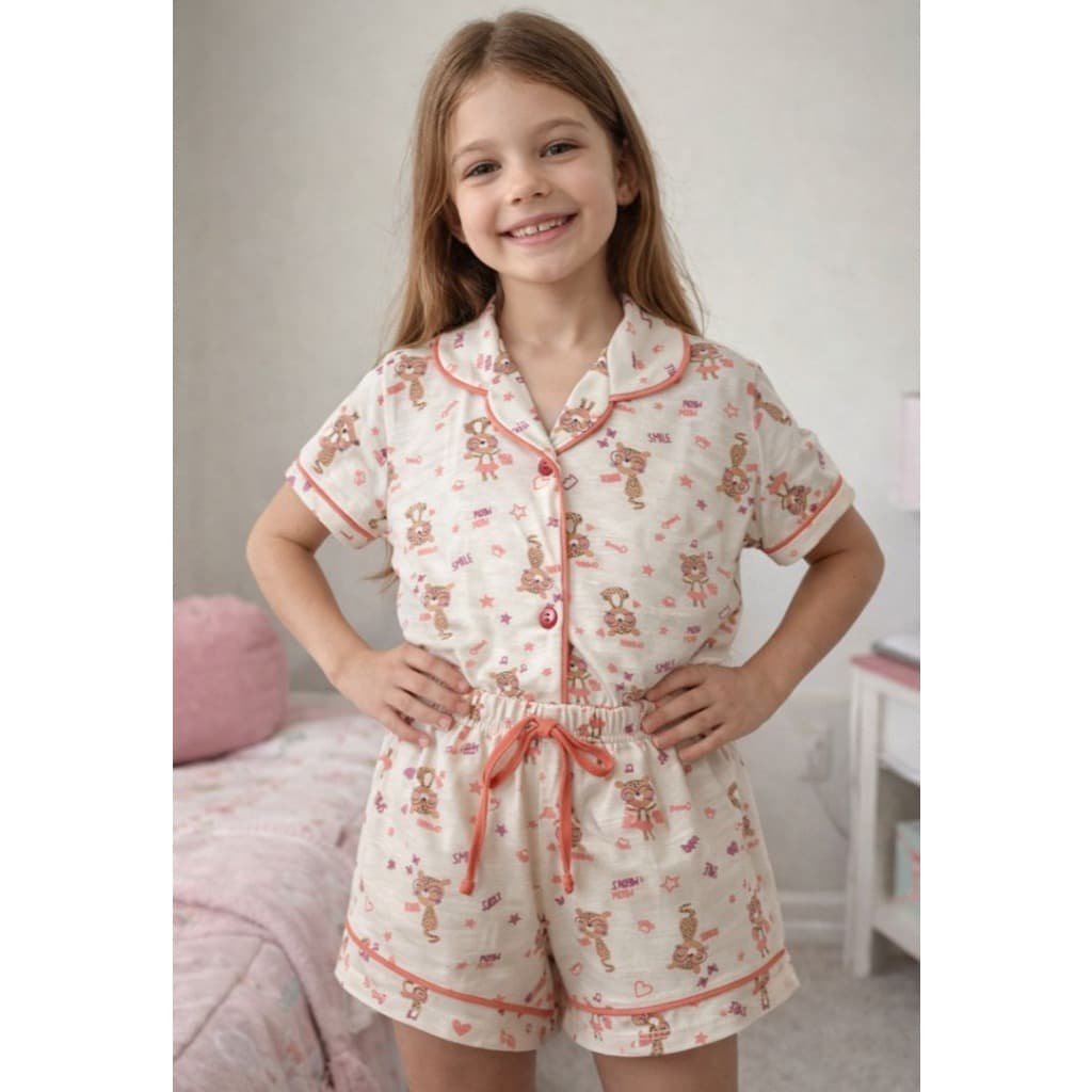 Pijama infantil Blogueira Menina de malha