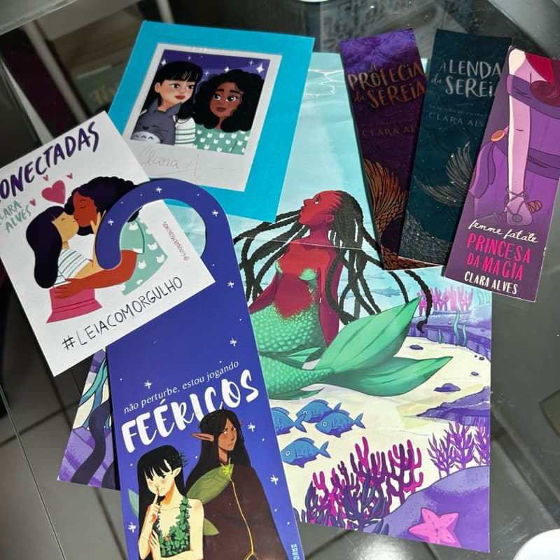 KIT LITERÁRIO EXCLUSIVO AUTORA CLARA ALVES (CONECTADAS E A PROFECIA DA SEREIA)