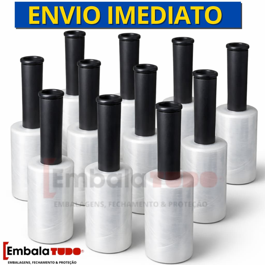 10 Rolos de Filme Stretch Plástico com aplicador - P/ Malas e Volantes